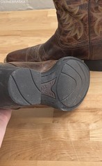 Ariat Heritage Western R-Toe Distressed Brown Leather Cowboy Boots Men’s 8.5D