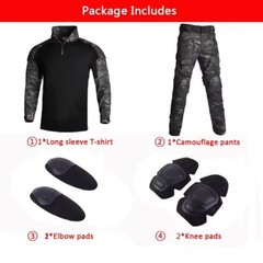 Black MultiCam Tatical Military Han Wild Battle Shirt + BDU Pants Sizes M-2XL