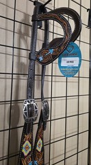 BRAND NEW Weaver Turquoise Cross Collection Navajo Arrow Double Ear Headstall