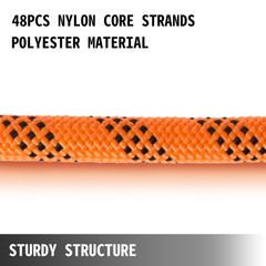 VEVOR 9/16″ x 200′ Polyester Rope Dual Braid Pull Rope 8600 lb Breaking Strength