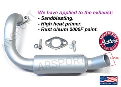 Exhaust Muffler pipe Compatible with Predator Max 459 Surface Drive Motor.