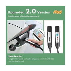 Tesla Charger Extension Cable 50A 240V 12KW 20FT,High-Speed Charging,Overload…