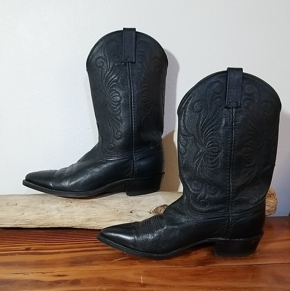 Dan Post Cowboy Boots, Cowgirl Pointed Toe, Great Condition, DP9497 – Black J9M