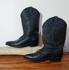 Dan Post Cowboy Boots, Cowgirl Pointed Toe, Great Condition, DP9497 – Black J9M