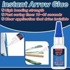 Arrow Glue 30 g, Fletching Glue, Instant & Clear Adhesive for Carbon Arrows, Fle