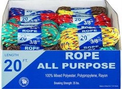 Braided Rope 3/8″ x 20′ Assorted Colors
