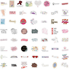 110Pcs Music Lyric Stickers for Fans Adult,Popular Singer Ablums Lyrics Stickers