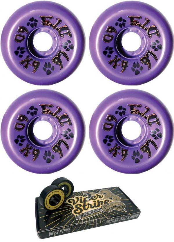 Dogtown Skateboards K-9’s Skateboard Wheels – 60mm 97a + bearings