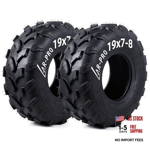 19×7-8 ATV UTV Tires – 4PR Tubeless All-Terrain Off 19×7-8 Tubeless(2-Pack)