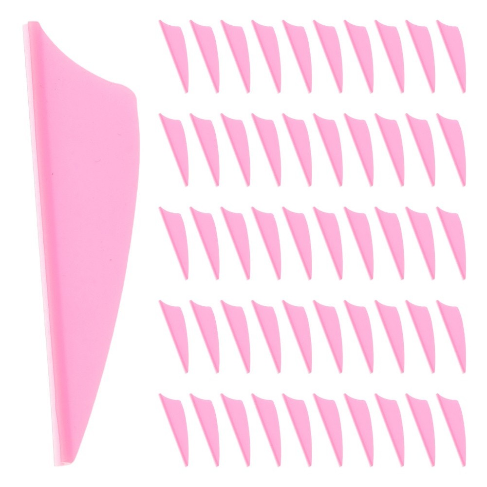 60 Pcs Plastic Arrow Fletching Shield Shape Vanes For Archery Shooting