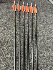 6pk Custom Victory Archery VAP TKO Elite 300 Fletched Arrows Uncut