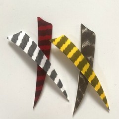 Archery Turkey Feather Right Wing 5in Barred Fletches Hunting Arrows Art Craft