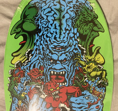 New Santa Cruz Rob Roskopp Target 5 Fluorescent Green Reissue Skateboard Deck