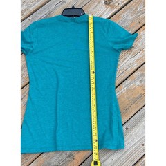 Ariat Womens Graphic T-Shirt Turquoise Teal Green Heather Western Logo Tee Sz M