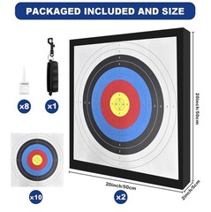 2PCS 20” EVA Archery Target Block w/ Papers, Pins & Arrow Puller