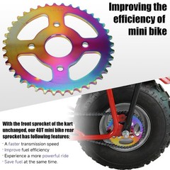 40 Tooth Sprocket 420 Chain 40mm Bore Replacement for Mini Bike Coleman CT200U B