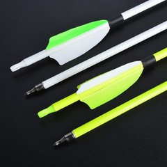 12X 30″ Archery Carbon Arrows Turkey Feather SP500 Recurve Bow Shooting Hunting