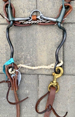 Dutton Floating Hood Cavalry Shank Horse Bit w/ Bit Hobble, Curb Strap, & Reins