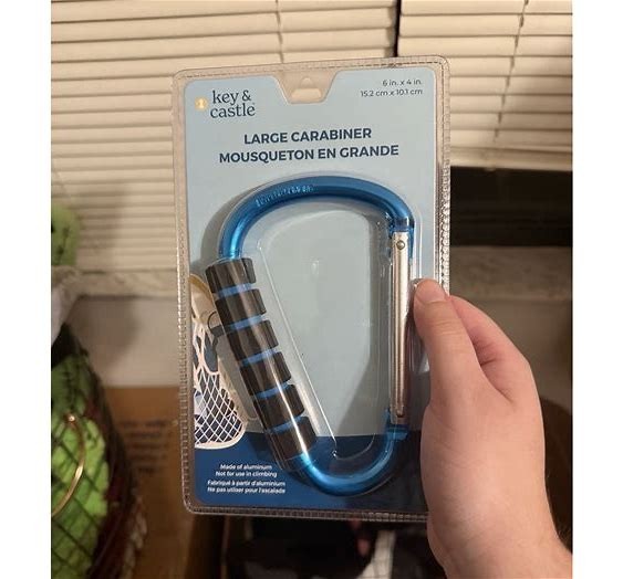 D-Shape extra large Aluminum Carabiner, 6 in x 4 in (15.2 cm)