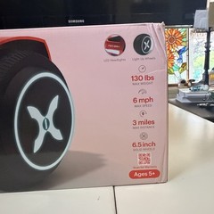 Hover-1 Rebel Kids Hoverboard with LED Headlight, 6 MPH Max Speed – Red