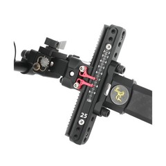Compound Bow Sight 1 Pin,4X 6X 8X Lens, 0.019″ Fiber, Carbon Fiber Long Bar, …