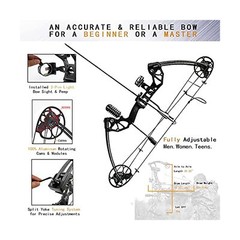 Compound Bow Draw Weight 0-70 Lbs for Pull Beginner and Intermediate Archer F…