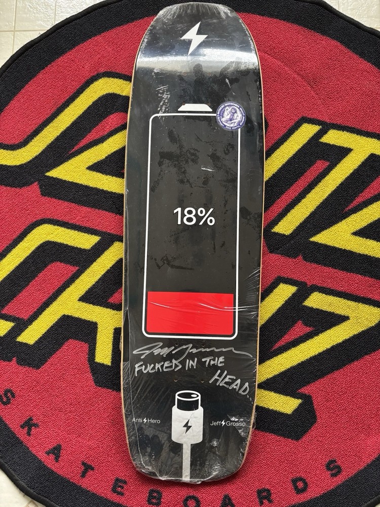 Jeff Grosso Anti Hero Skateboard Deck- 18% -signed – Fkd In The Head