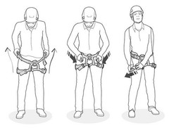 Climbing Half Body Harness Rope Arborist Saddle Tree Bridge Caving Rescue