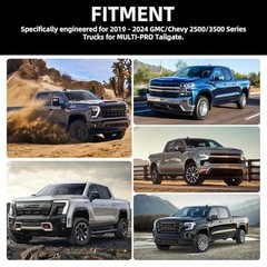 for GMC Tailgate Protector Aluminum for 2019-2024 GMC Chevy 2500 3500 Series