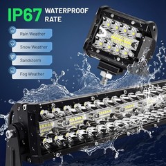 32IN 585W Curved Led Light Bar Kit Super Bright Spot Flood Combo Driving Ligh…