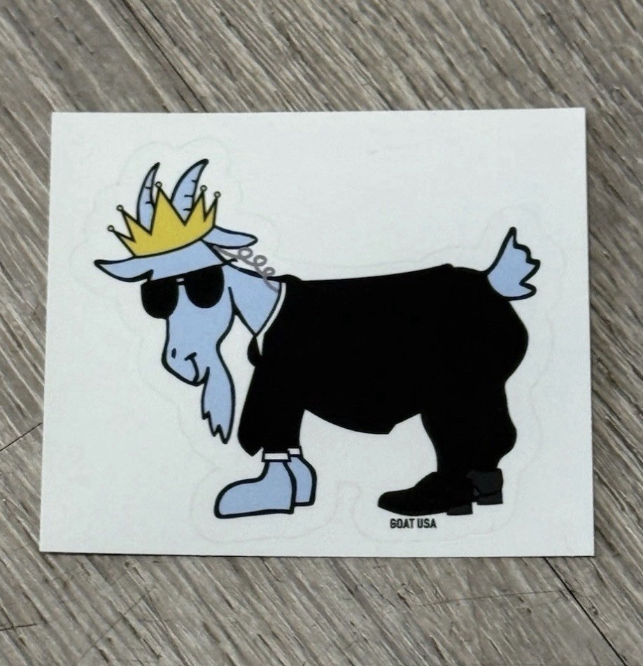 GOAT USA Stickers – SECRET AGENT GOAT – VERY RARE – NO QR CODE- FREE SHIPPING!