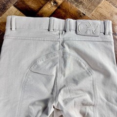 OVATION Riding Pants Tights Knee Inseam Patches Horseback Equestrian Tan 26R