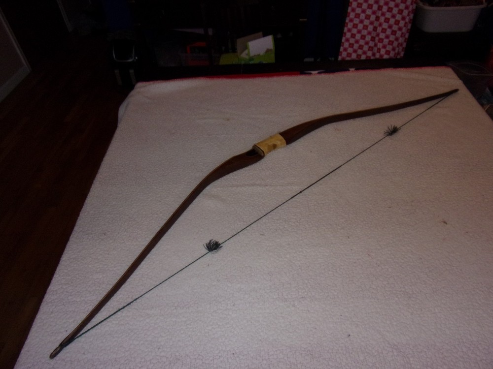 Vintage Custom Made Wood Left Hand Long Bow
