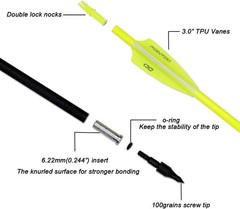 30 Inch Carbon Arrows Fluorescent Target Practice Hunting Pack of 12