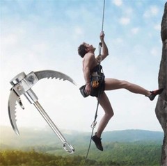 Gravity Stainless Steel Grappling Hook Folding w/ 3 Folding Claws Outdoor Hiking
