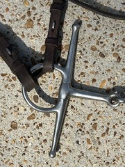 Complete English Bridle Set — Full Cheek Snaffle Bit + Leather Bridle + Braided