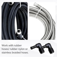 2PCS 6AN Female to 3/8 Car Barb, 90 Degree Swivel Vehicle Hose Fitting AN6-3/8
