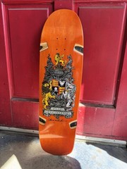 SIGNED Lance Mountain Flip “Crest” Skateboard Deck – Artwork by Aaron Horkey