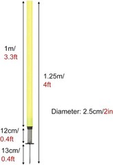 AKA Sports 4pc Agility Pole Set with Spike – 1 Meter/3.3Feet Height