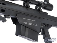 6mmProShop Barrett Licensed M82A1 Bolt-Action Airsoft Spring Sniper Rifle Black