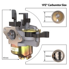 1PZ UM7-C02 Carburetor Carb w/Gaskets for Motovox MBX10 MBX11 97cc 2.8hp Mini Ba
