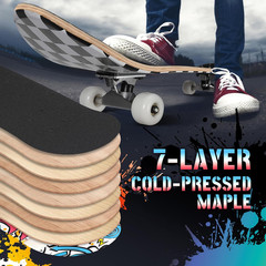 Pro Complete Skateboards for Beginners Girls Boys Kids Youths Teens Adults 31″X8