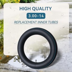 2-Pack 3.00-14 Motorcycle Inner Tube with Straight Valve – Also Fits 90/100