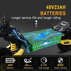 Off-road Electric Scooter for Adult 48V 23.4AH 28MPH 40Miles 1200WE-Scooter