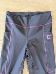 Dover Saddlery horseback Riding Sport Ladies’ Full-Seat Tech Tight gray pink M