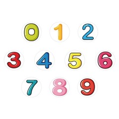 40Pcs Random 1″ Cute Numbers Stickers DIY Party Round Labels