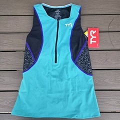 TYR Women Purple/black/turquoise Tri Tank (XS) 6 in Pad Short (S) New