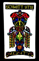 Vintage 1980’s Schmitt Stix Skateboards Monty￼ Sticker In DayGlow Colors