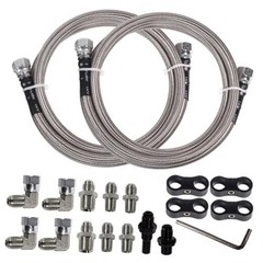 6AN 70″ Transmission Fluid Oil 70″ Transmission Fluid Oil Cooler Hose&Clamp