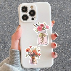 30Pcs Random Botanical Flower Floral Bouquet In Bottle Plant Waterproof Stickers